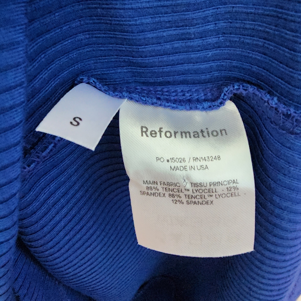 Reformation Kensy Long Sleeve Minidress In Royal - Picture 7 of 10